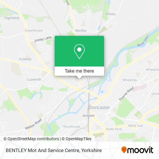 BENTLEY Mot And Service Centre map