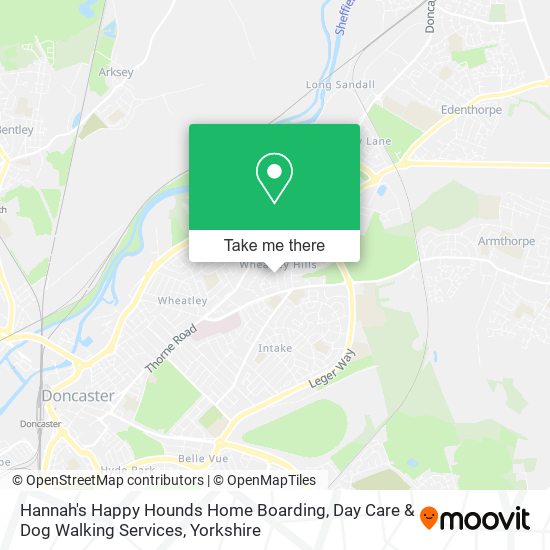 Hannah's Happy Hounds Home Boarding, Day Care & Dog Walking Services map