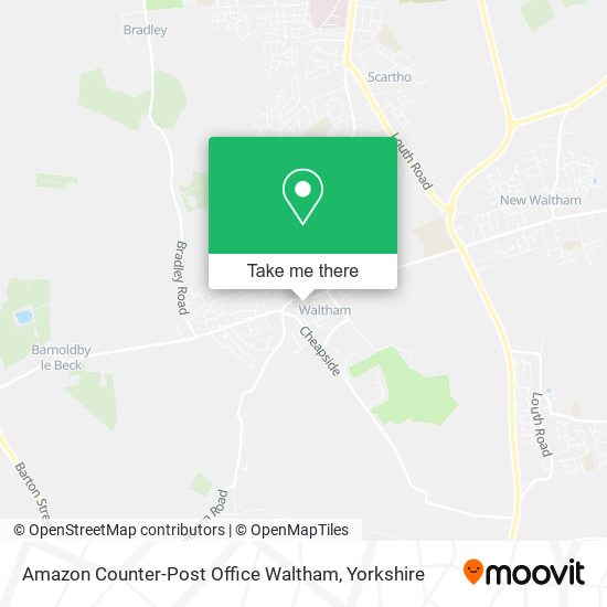 Amazon Counter-Post Office Waltham map