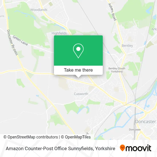 Amazon Counter-Post Office Sunnyfields map
