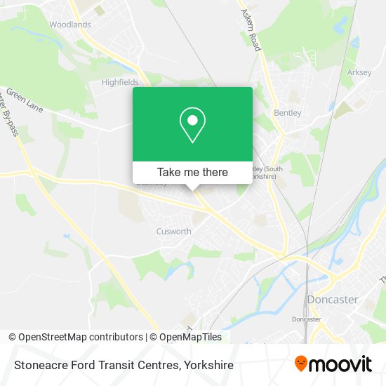 Stoneacre Ford Transit Centres map