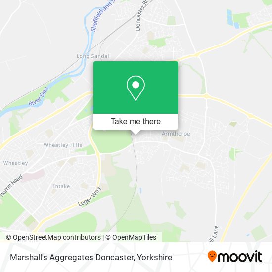 Marshall's Aggregates Doncaster map