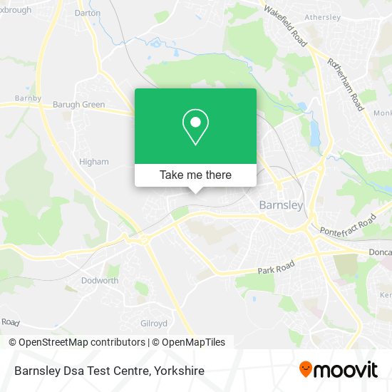 Barnsley Dsa Test Centre map