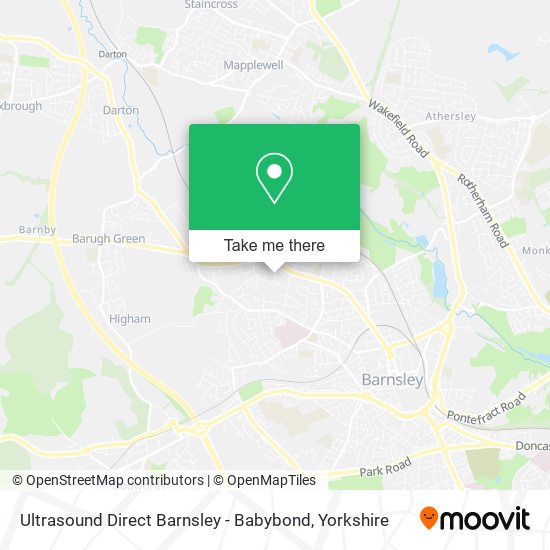 Ultrasound Direct Barnsley - Babybond map