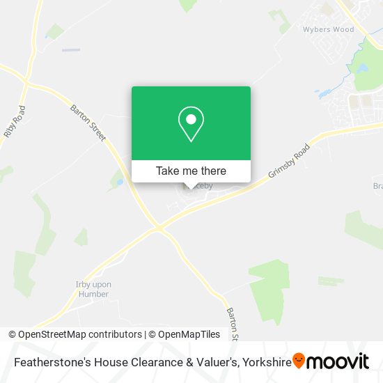 Featherstone's House Clearance & Valuer's map