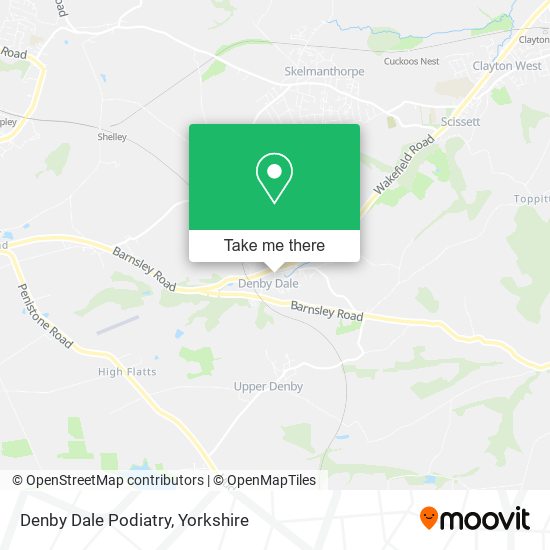 Denby Dale Podiatry map