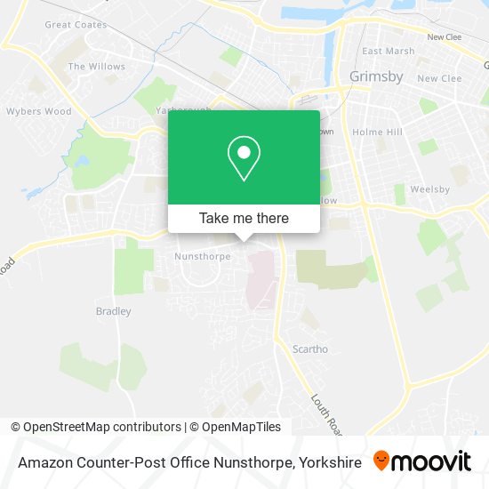 Amazon Counter-Post Office Nunsthorpe map