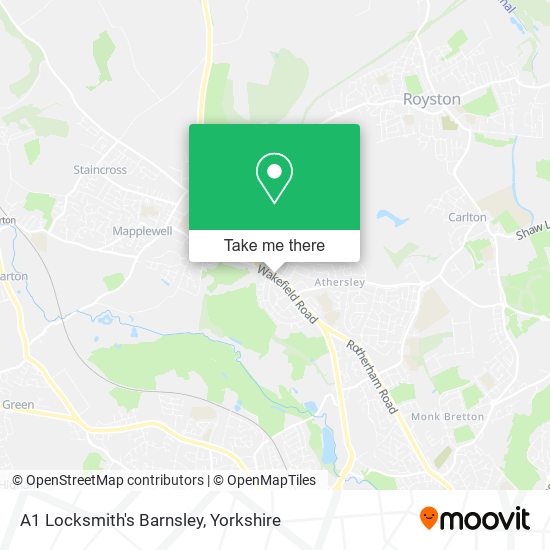 A1 Locksmith's Barnsley map