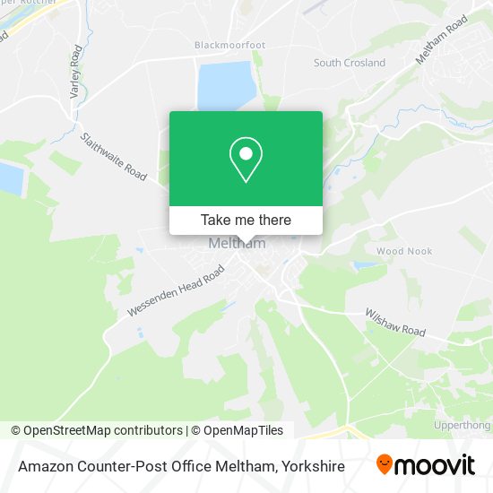 Amazon Counter-Post Office Meltham map