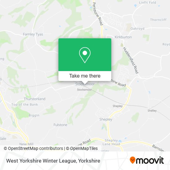 West Yorkshire Winter League map