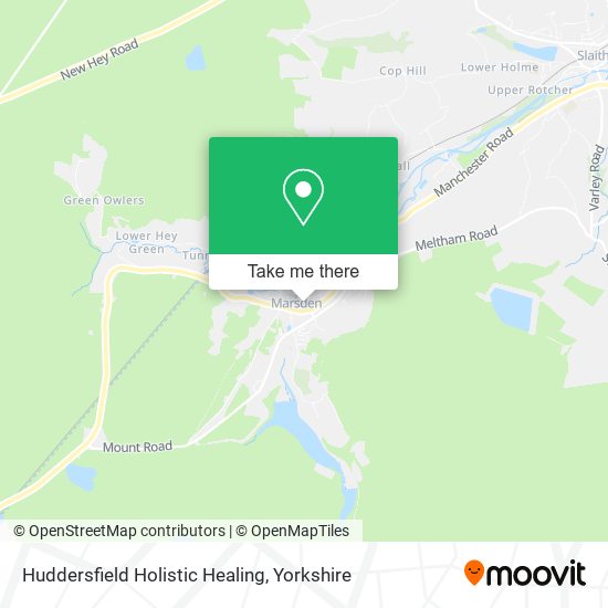 Huddersfield Holistic Healing map