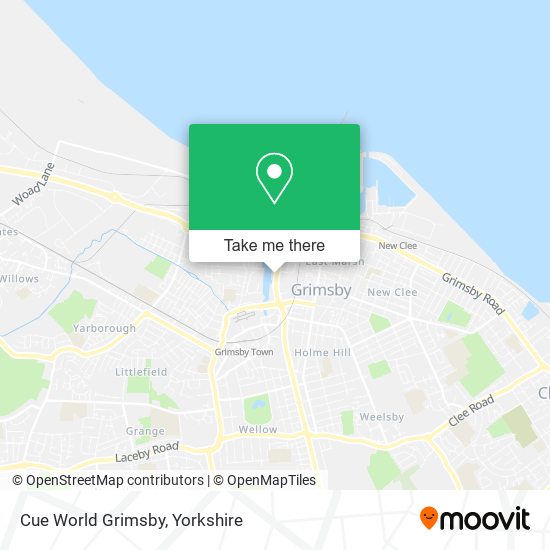 Cue World Grimsby map