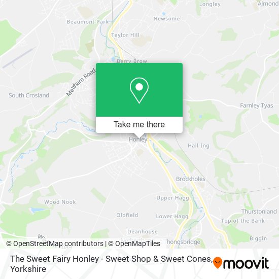 The Sweet Fairy Honley - Sweet Shop & Sweet Cones map