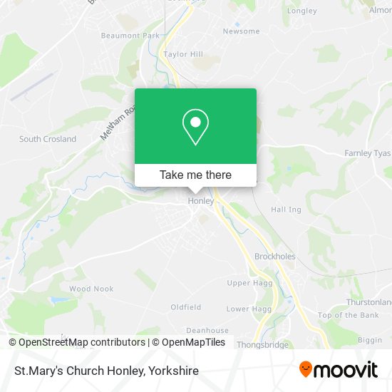 St.Mary's Church Honley map