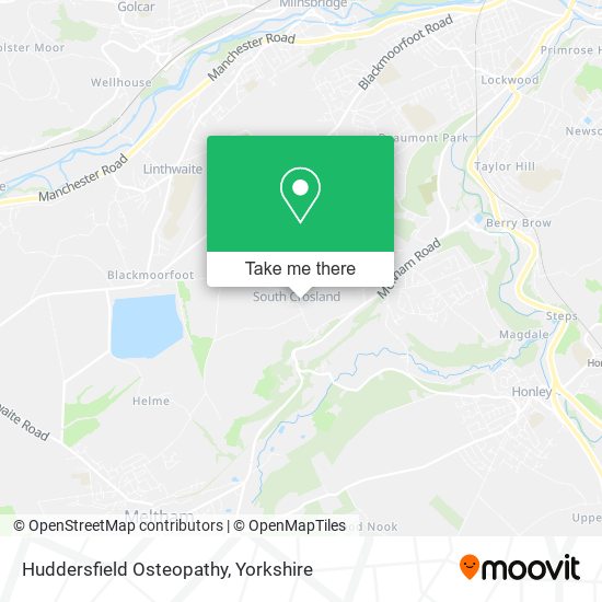 Huddersfield Osteopathy map