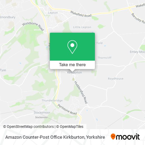 Amazon Counter-Post Office Kirkburton map
