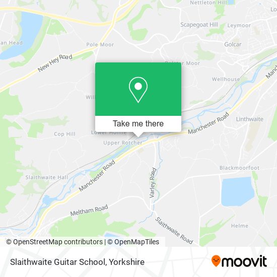 Slaithwaite Guitar School map