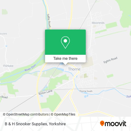 B & H Snooker Supplies map