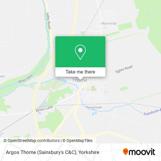 Argos Thorne (Sainsbury's C&C) map