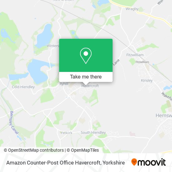 Amazon Counter-Post Office Havercroft map