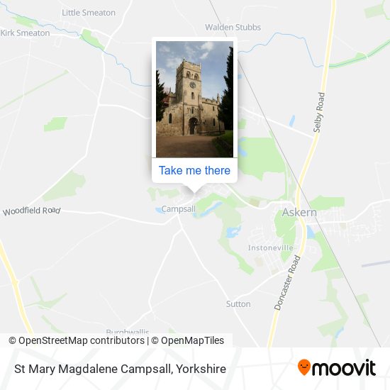 St Mary Magdalene Campsall map