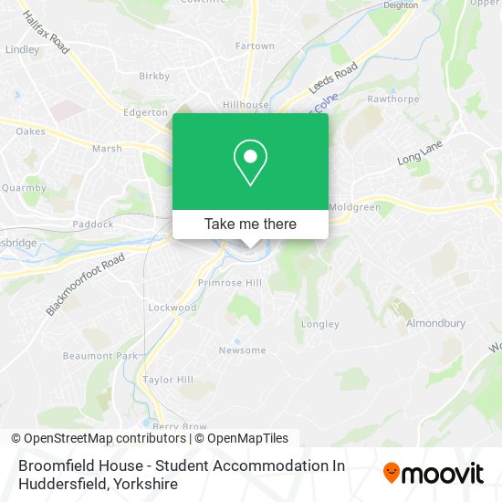 Broomfield House - Student Accommodation In Huddersfield map