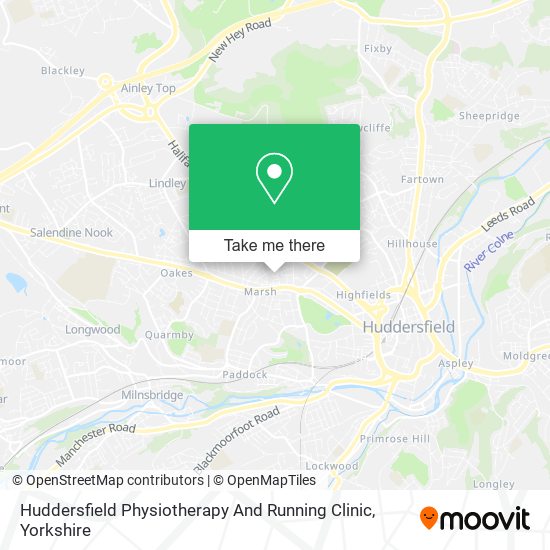 Huddersfield Physiotherapy And Running Clinic map