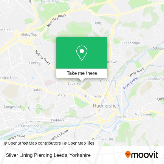 Silver Lining Piercing Leeds map