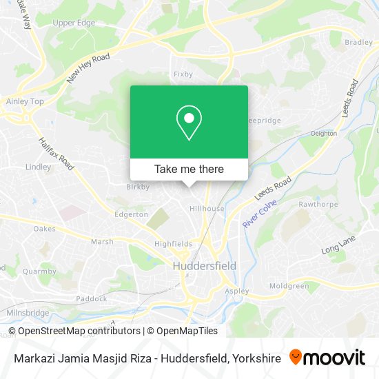 Markazi Jamia Masjid Riza - Huddersfield map