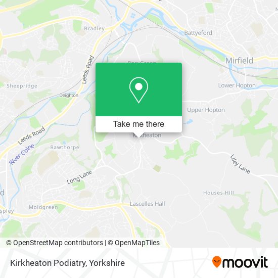 Kirkheaton Podiatry map