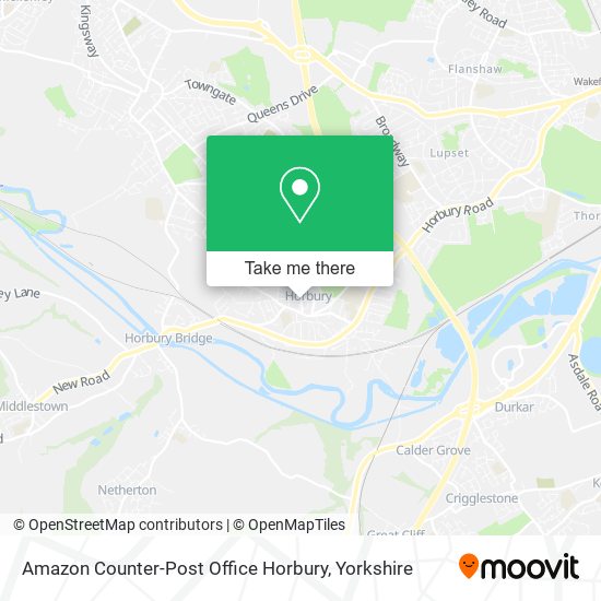 Amazon Counter-Post Office Horbury map