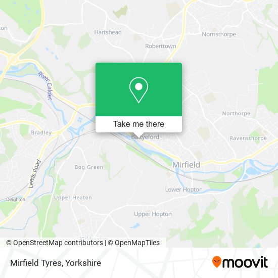 Mirfield Tyres map