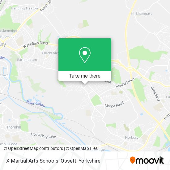 X Martial Arts Schools, Ossett map