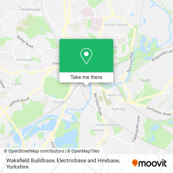 Wakefield Buildbase, Electricbase and Hirebase map