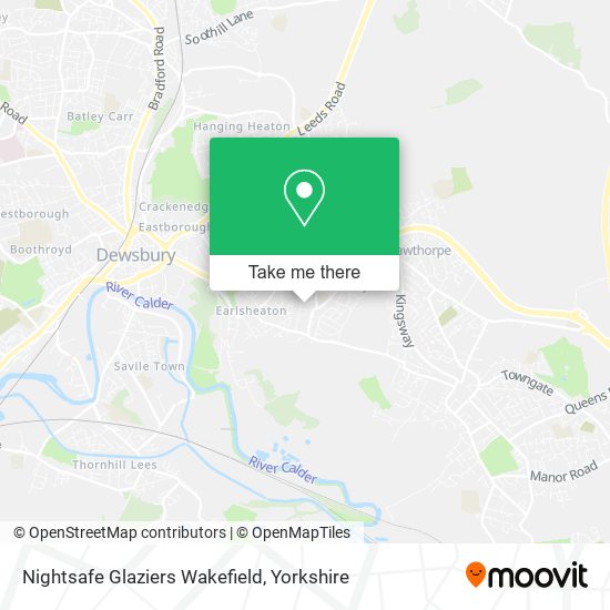 Nightsafe Glaziers Wakefield map