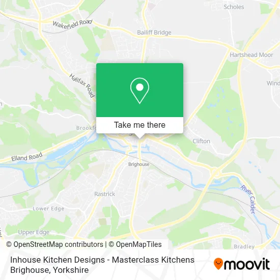 Inhouse Kitchen Designs - Masterclass Kitchens Brighouse map