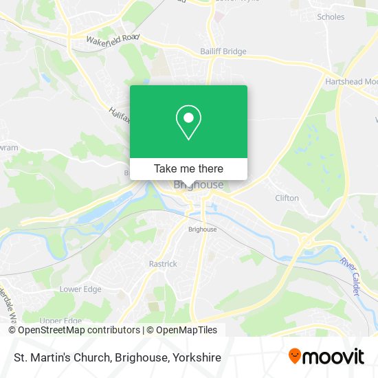 St. Martin's Church, Brighouse map