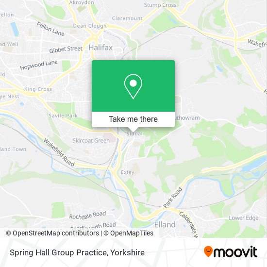 Spring Hall Group Practice map