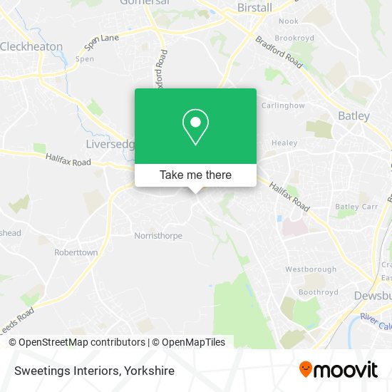 Sweetings Interiors map