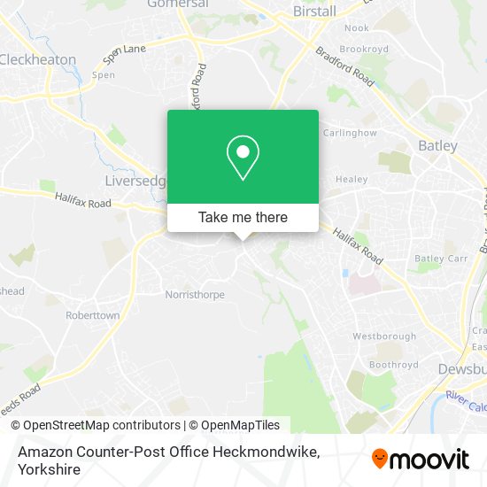 Amazon Counter-Post Office Heckmondwike map