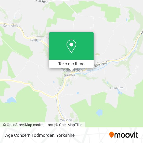 Age Concern Todmorden map