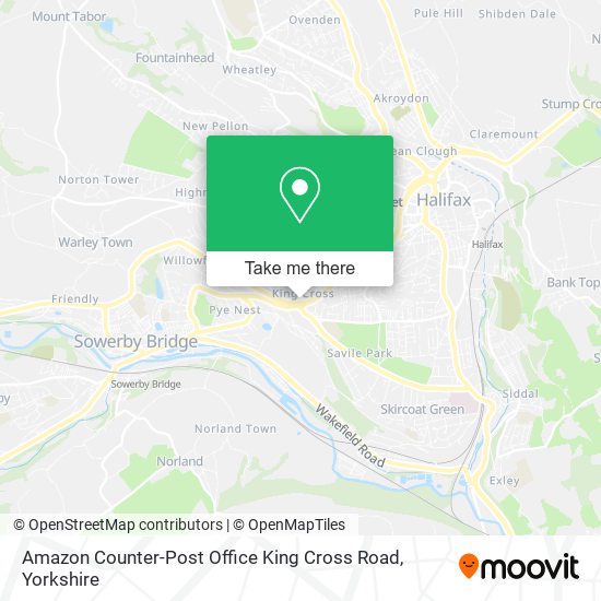 Amazon Counter-Post Office King Cross Road map