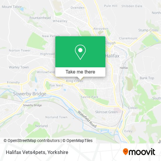 Halifax Vets4pets map