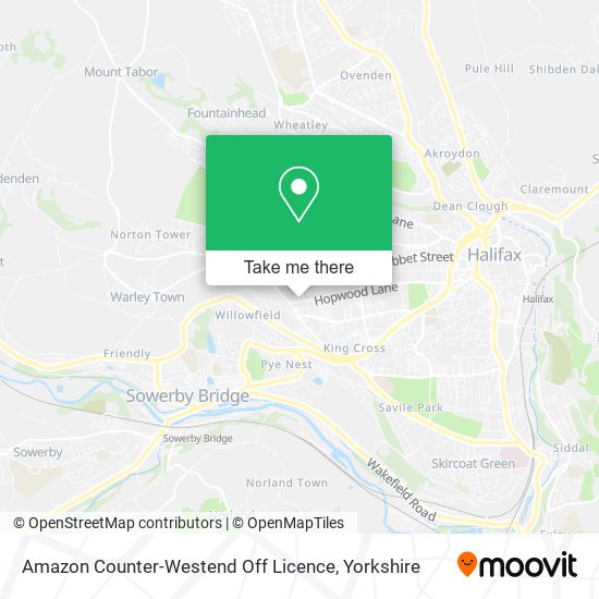 Amazon Counter-Westend Off Licence map