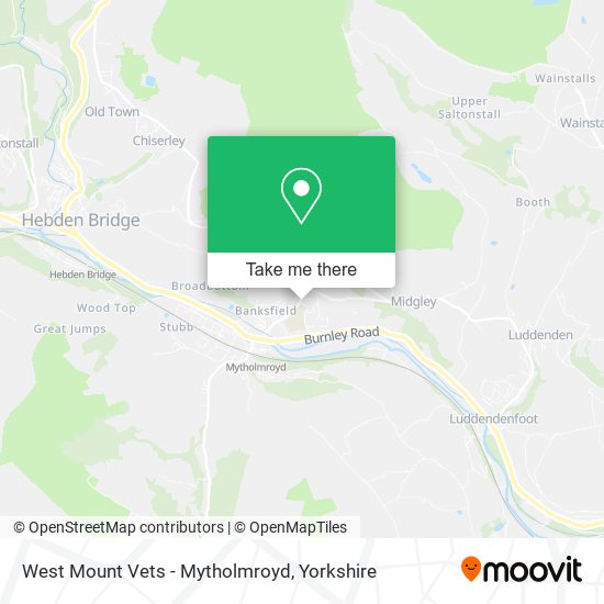 West Mount Vets - Mytholmroyd map