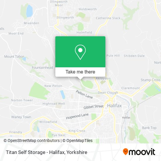 Titan Self Storage - Halifax map