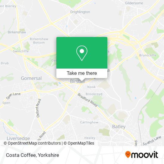 Costa Coffee map