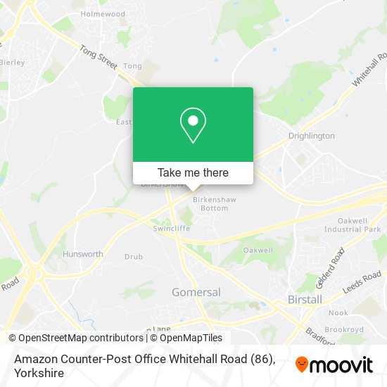 Amazon Counter-Post Office Whitehall Road (86) map