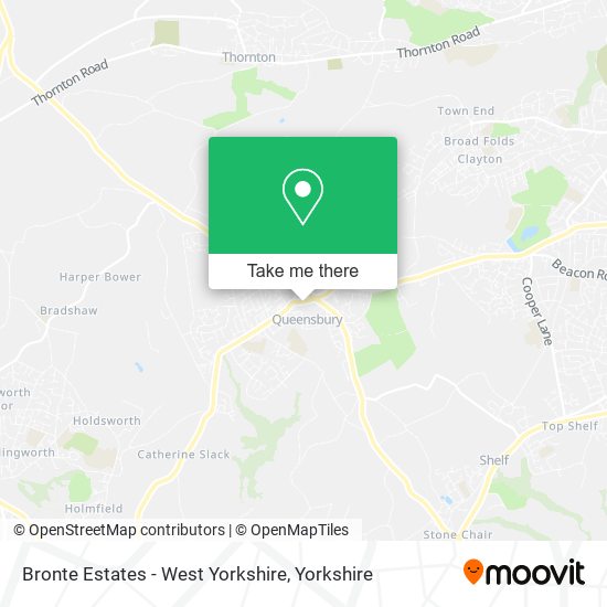 Bronte Estates - West Yorkshire map