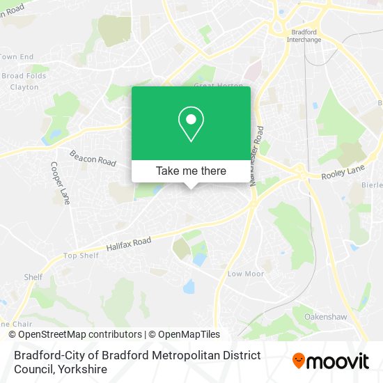 Bradford-City of Bradford Metropolitan District Council map